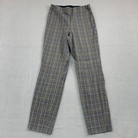 RAG & BONE New York Simone Pants Size 4 Stretch Plaid Blue Black Grey - Picture 1 of 16